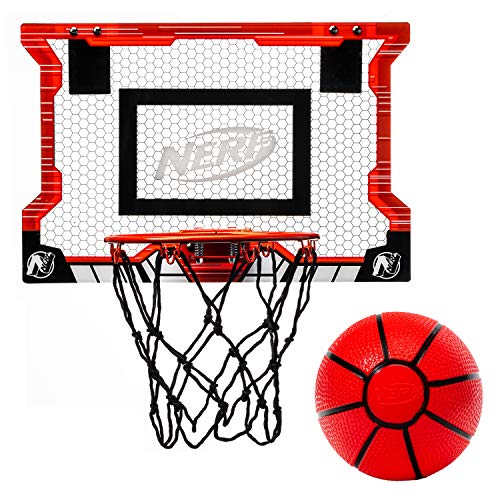 NERF Pro Hoop Kids Basketball Hoop Set - Mini Set with Mini NERF Basketball - Steel Rim Great for Dunking - Over the Door by Nerf - Used condition - US$26.02