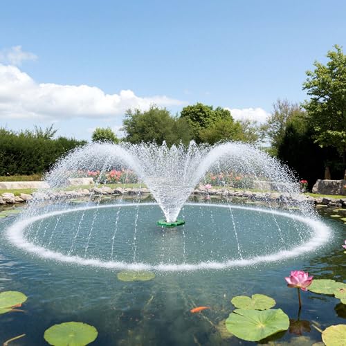 Miniatura 2 de Sunsun Cop-10000 Fuente Flotante Para Estanques De Jardín 20000l H 90w, Altura Columna De Agua 1m