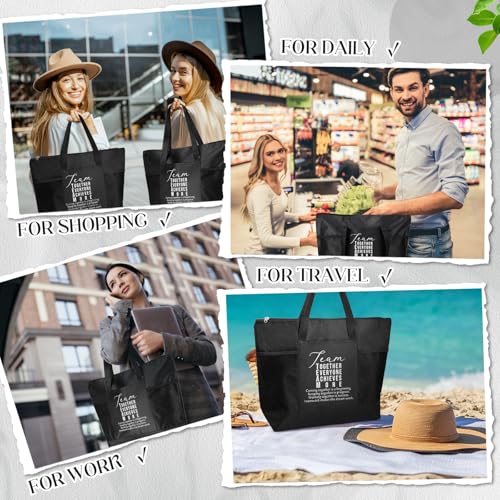Image of 6 Pcs Team Appreciation Tote Bags Pocket for Women Employee Appreciation Gifts for Nurses Volunteer Cowork