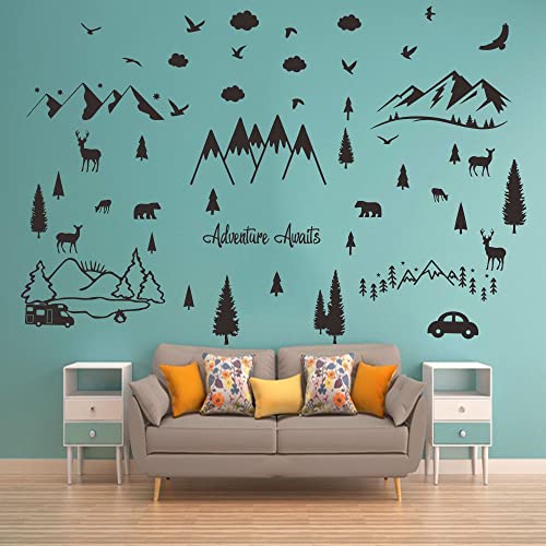 Vinilo Decorativo Forest 27"x38" Negro ANFRJJI miniatura 4