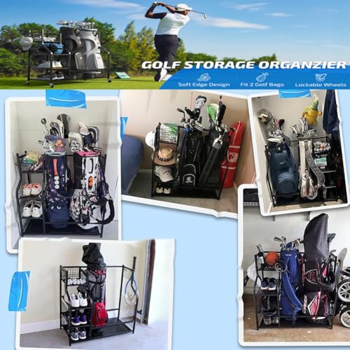 Rangement sac de golf extra large avec étagères modulaires - 8