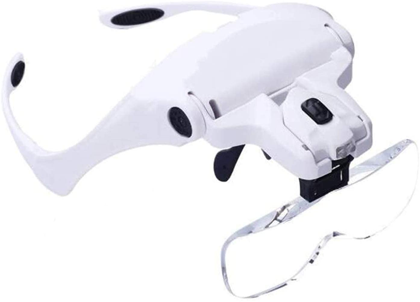 Kopfbandlupe, Handlupe mit digitaler Beleuchtung, Kopfbandlupe mit 2 LEDs – Lesebrille mit BH-Beleuchtung,