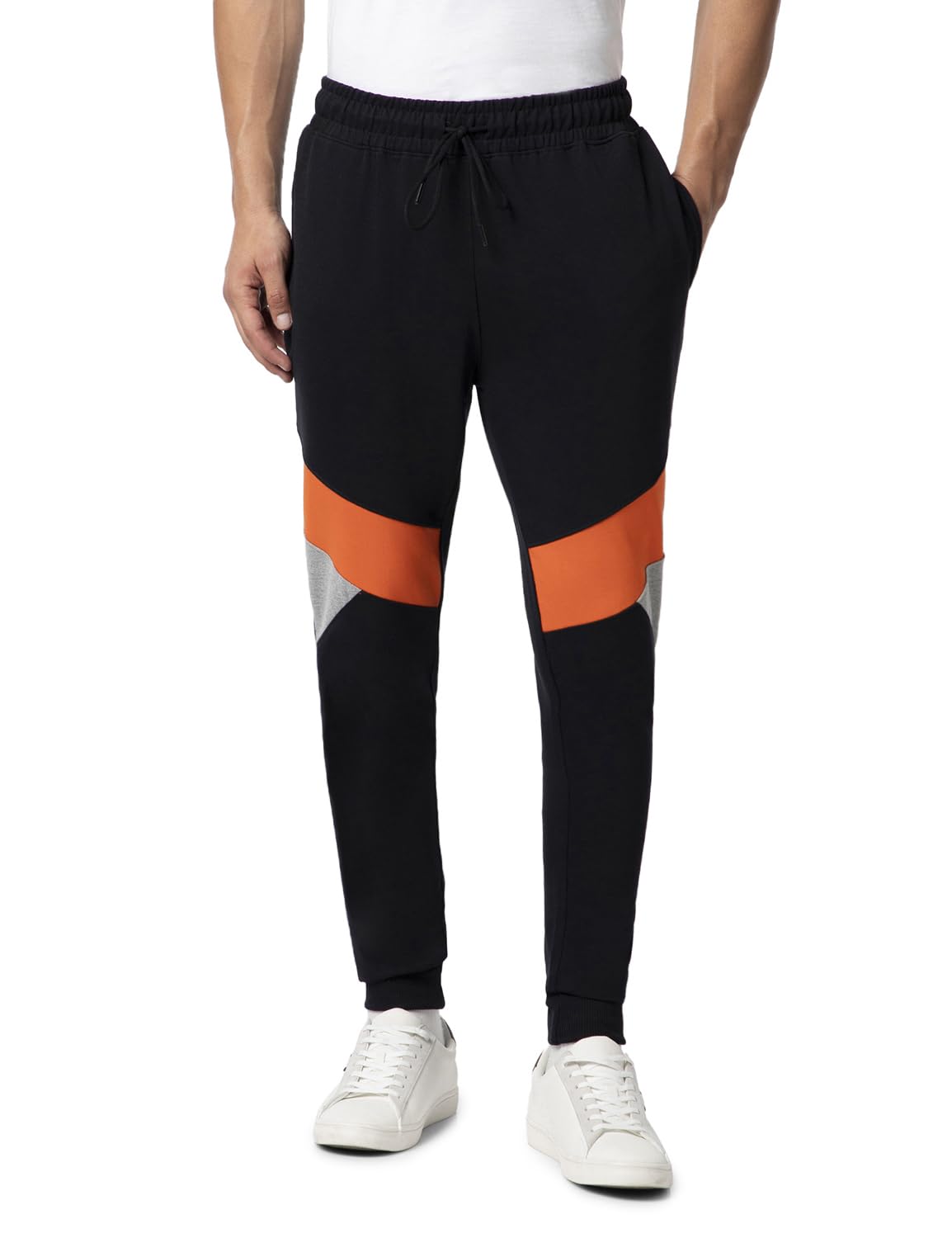 fyltr Men's Colourblock Joggers with Elasticated Waist and Contrast Drawstrings | Trackpants for Men | Winter Joggers for Men-picture-31