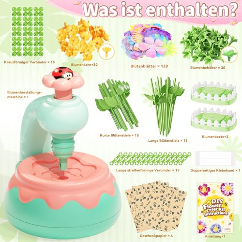 Euclidean Cube Blumen Basteln Kinder Bastelset Geschenk Mädchen 4 5 6 Jahre – Ansicht 5