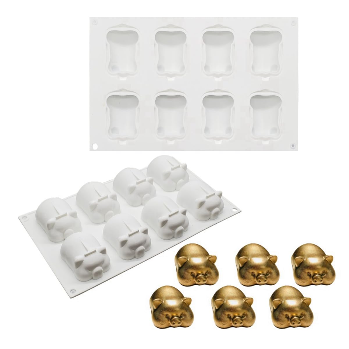 mostsom Mousse Cake Mold Dessert Silicone Mold Chocolate Jelly Baking Tools Cake Decorating Tool (G_ Pig)