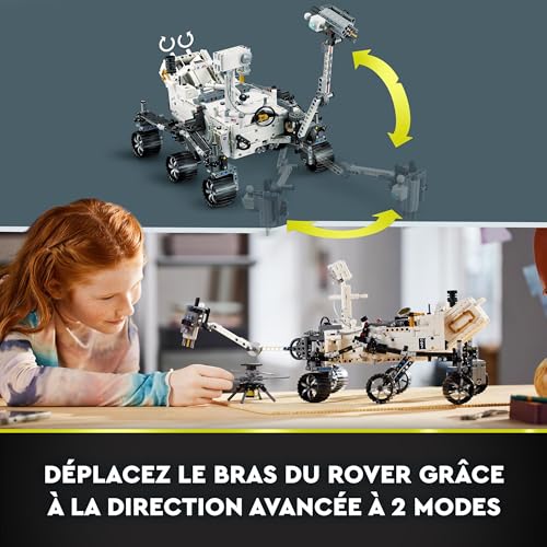 LEGO 42158 Technic NASA Mars Rover Perseverance, avec AR App Experience, Découverte de la Science et de l'espace, Jouet de Construction d'Ingénierie de Véhicule, Cadeau Enfants Dès 10 Ans