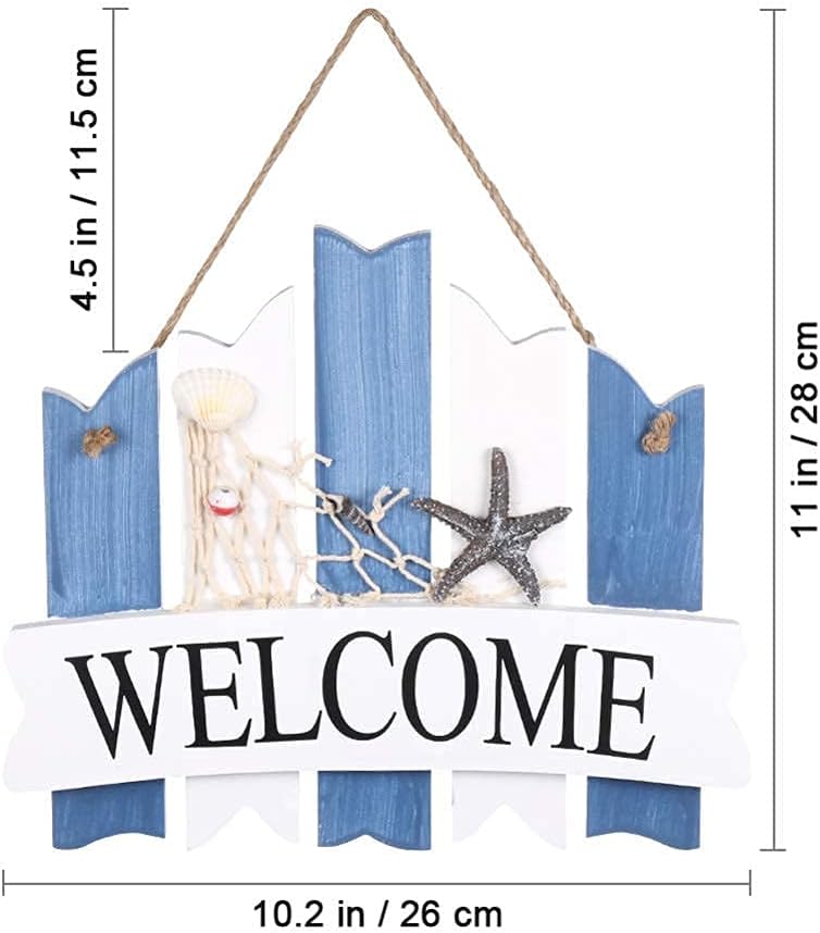 IMIKEYA 1 Pc Wooden Door Sign Welcome Hanging Sign 10 x 11 Inch Wall Hanging Decor Christmas Decorations for Home Cafe Hotel and Restaurant : Home & Kitchen