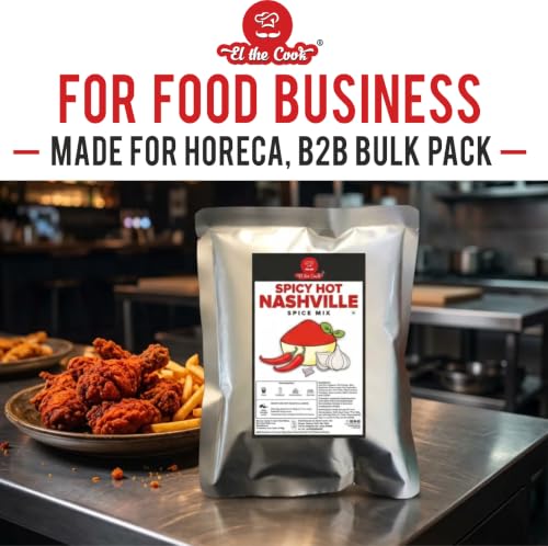 Image of EL The Cook Hot Nashville Spice Mix & Seasoning 500g | Make instant Nashville Hot sauce | For Fries, Pasta, Burgers, fried Chicken | Veg, FSSAI