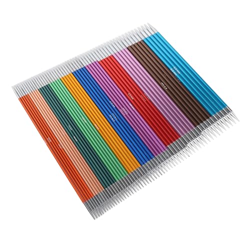 Aluminum Needle 55PCS Double Pointed Needles Set, Wear Resisting Straight Knitting Needle with Storage Bag, Colored Aluminum Knitting Needles for Sweater, Scarf, Hat by POCREATION - Image 6