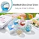 Eachave Briefbeschwerer Glaskugel, Handgefertigte Glasfiguren Kugel Ozeanwellen, Wohnkultur Sammelobjekt, Aquarium Dekor, Büro Dekor für Ozeanliebhaber