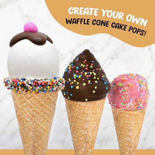 Image of Mini Ice Cream Cones, Mini Waffle Cones, Mini Sugar Cones for Cake Pops