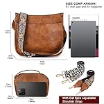 HKCLUF-Crossbody-Bag-Purse-for-Women-2Pcs-Leather-Hobo-Handbag-Wallet-Set-With-2Adjustable-Guitar-Leopard-Strap-Crossbody-Bag