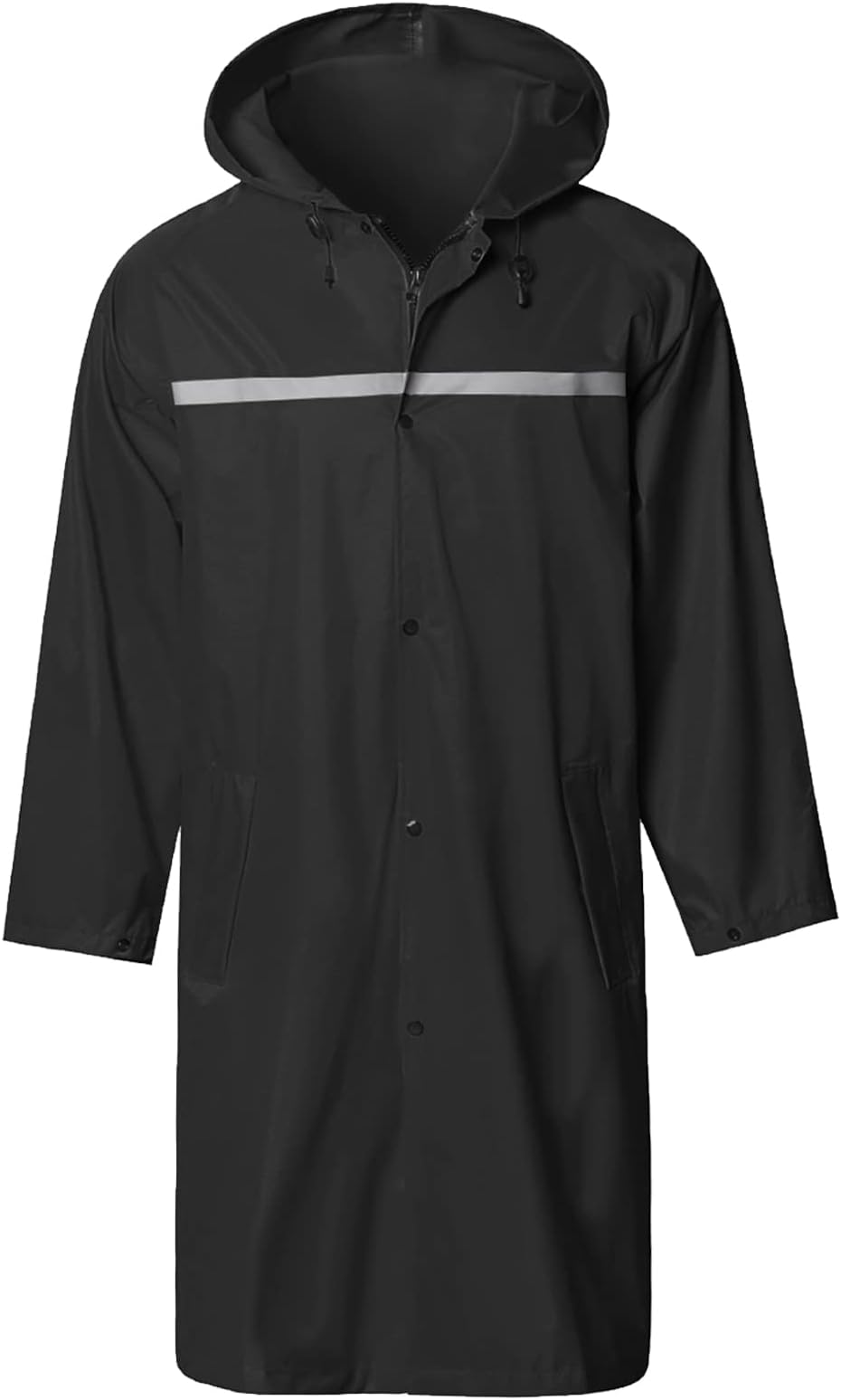 SaphiRose Men's Raincoat Jacket Black M