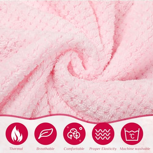Image of Tigeen 4 Pcs Spa Wrap Towel Wrap for Women Spa Robe with Adjustable Closure Elastic Top Lightweight Wraps for Bath Shower (Pink,M)