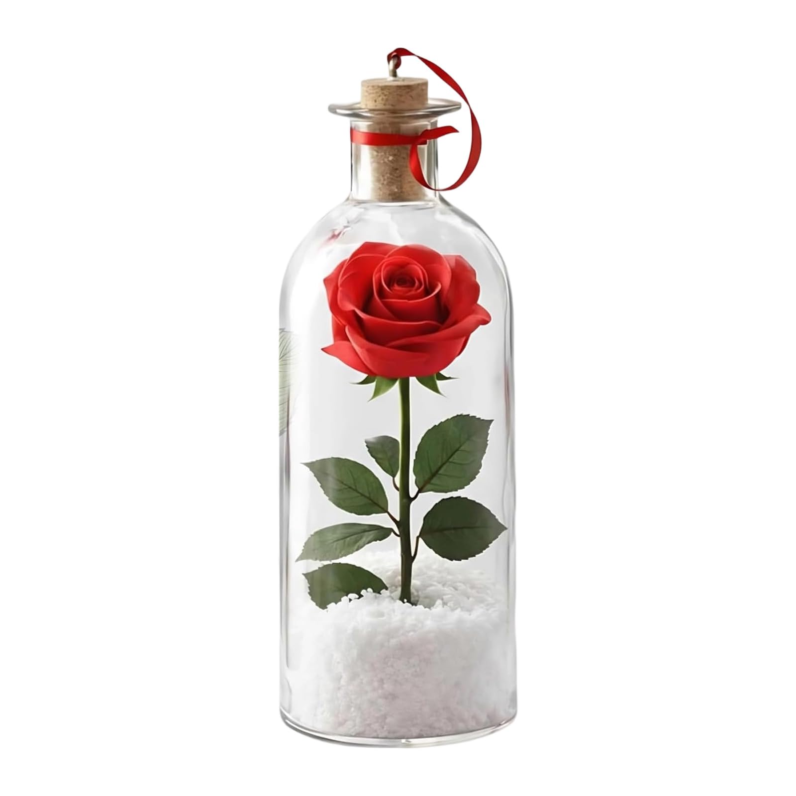 OSNIYAW Recordable Voice Bottle with Playback, Corcornament, Rose Messages in One Bottle, Romantic Gift, Valentine's Day, Anniversary, Romantic Valentine's Day Gift for Wife
