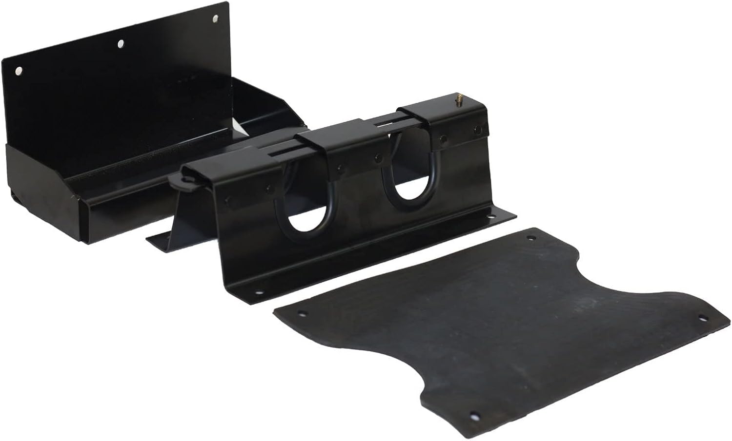 Mytee Products Double L Holder for Cargo Load Bar Rod - Bolt-on to Truck Load Lock Bar Holder for Semi Truck & Semi Trailers - 2 Parts: Top Restraint with Rubber Pad + Bottom Foot Protector (Pack 2)