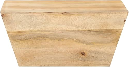 Miniatura 54 de Mesa auxiliar redonda de madera, mesa auxiliar de madera de acacia maciza, mesa auxiliar para sala de estar, hogar, oficina, 25.6 x 25.6 x 12.2