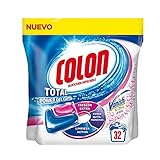 Colon Total Power Gel Caps Vanish - Detergente para lavadora con agentes quitamanchas, formato cápsulas - 32 dosis