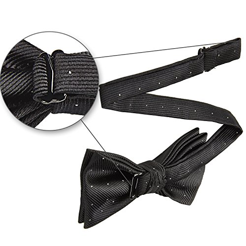 Image of AUSKY 8 PACKS Elegant Adjustable Pre-tied Bow Ties for Men Boys (1&4&5&6&8 Pack for option)