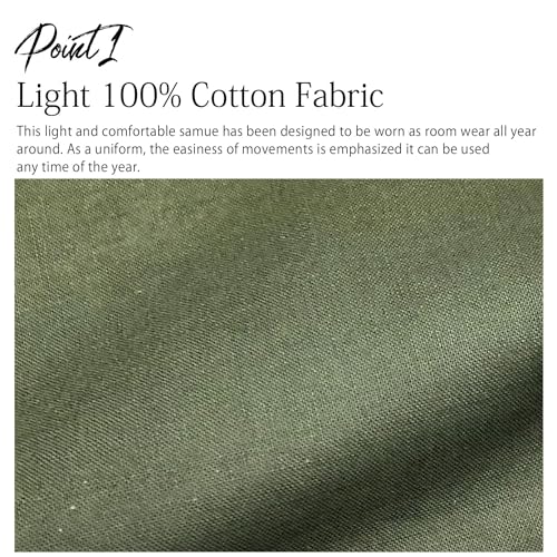 Fuuka Japanese Kimono Unisex Samue Active Relaxing Roomwear S M L LL(XL) Size 4 Colors3