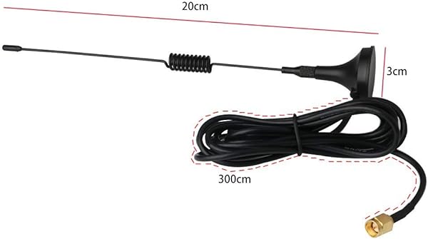RUNCCI YUN 2pcs Antenna 3G Magnet Mount LTE Antenna 3dBi SMA Connettore maschio 2G 3G GSM Antenna omnidirezionale Wifi Segnale Amplificatore con cavo SMA 3m per router WiFi LTE Hotspot