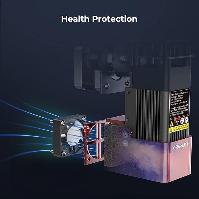 Image of Creality Laser Engraver, 5W Laser Cutter with 0.06mm Light Spot, High Accuracy 3D Engraving Machine, DIY CNC Machine for Wood and Metal, Acrylic, Leather, etc (Falcon 5W)