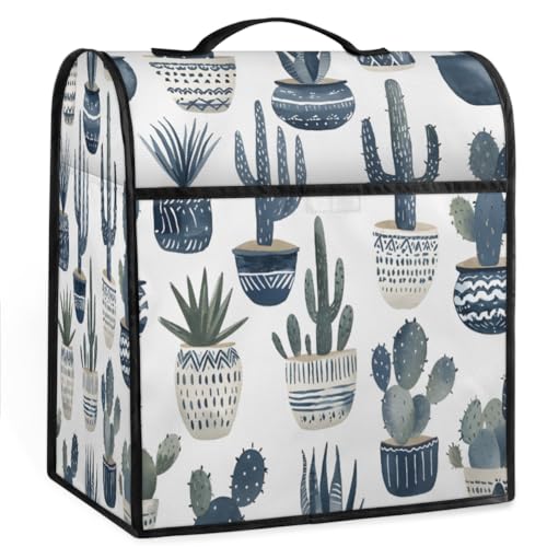 Coffee Maker Cover Cactus Watercolor Kitchen Appliance Covers Small Appliance Covers Blender Cover Juicer Cover Dust Covers for Kitchen Appliances with Top Handle and Pockets,Washable,B970