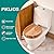 Toilet Seat, Oak Wood, Solid Wood, High Gloss Finish, PIKLiDS (Round)