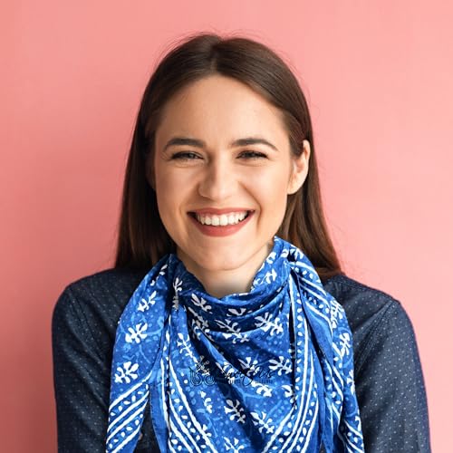 Lightweight Soft Cotton Celestial Scarf for Women Pouch, Bandana, Shawl, Wrap for Summer, Spring, Fall, Winter2