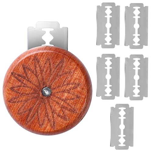 Brot Schneide Werkzeug Runde Teig Rasiermesser Edelstahl Bäckermesser mit 5 Rasierklinge Brot Lahm Scoring Tool zum Einschneiden Gebogene Brotmesser...