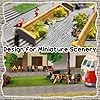 Warmtree 6 Pcs Village Accessories Village Roads and Streets Snow Mat Cobblestone Road Brick Mat for Landscape, Self Adhesive Coated Paper Diorama Supplies for Miniature Scenery Model(Gray Brick) #3