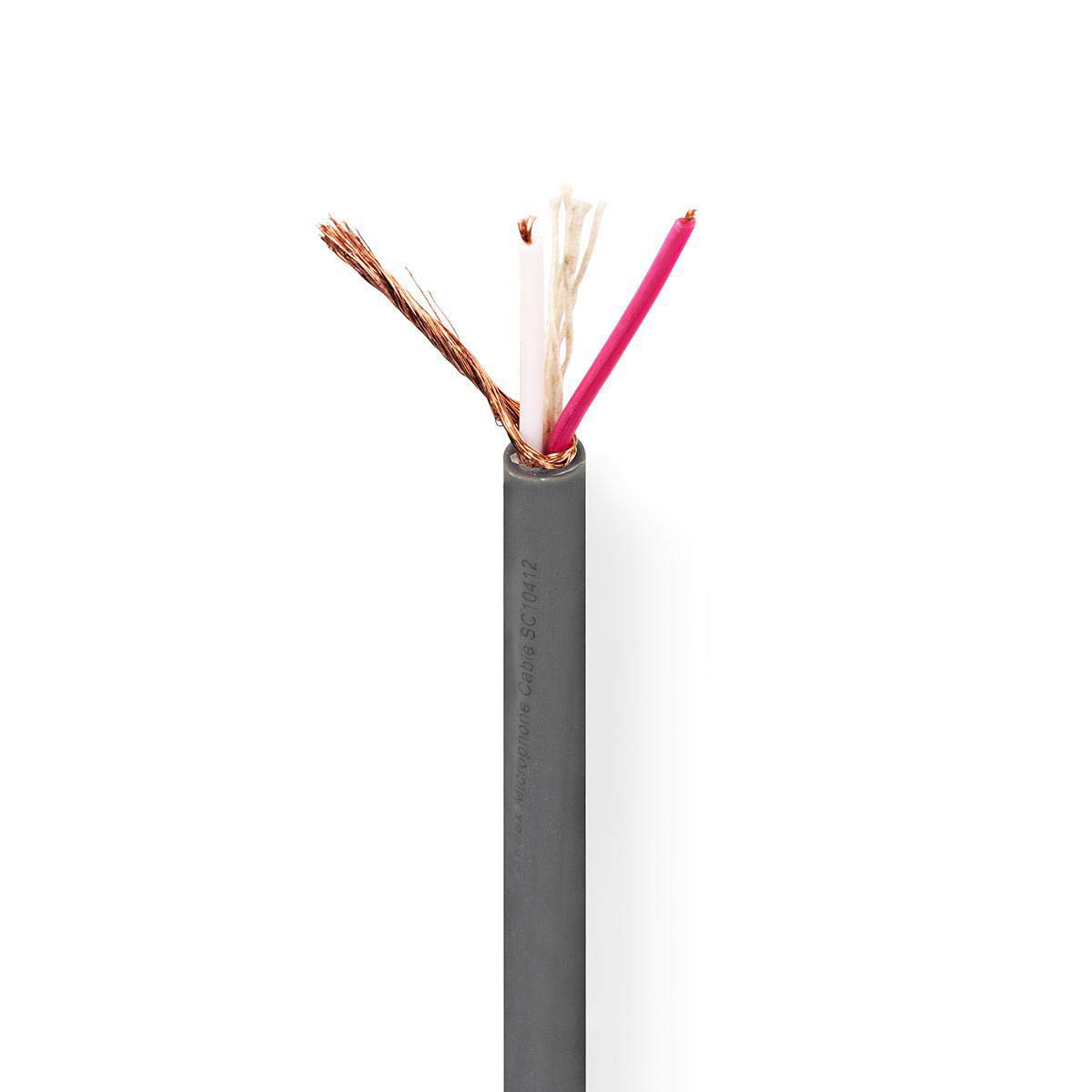 Nedis Cotr15010Gy100 Cable para Micrófono, 100 m en Bobina, Gris