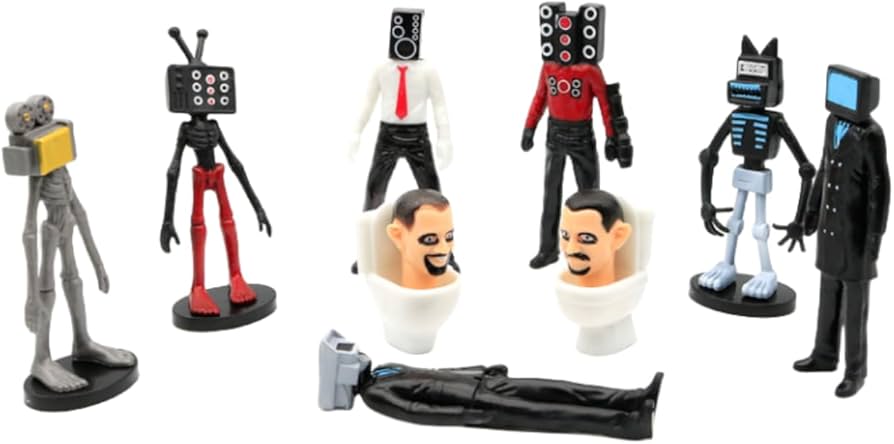 Amazon.co.jp: QURAN Skibidi トイレフィギュアセット おもちゃ