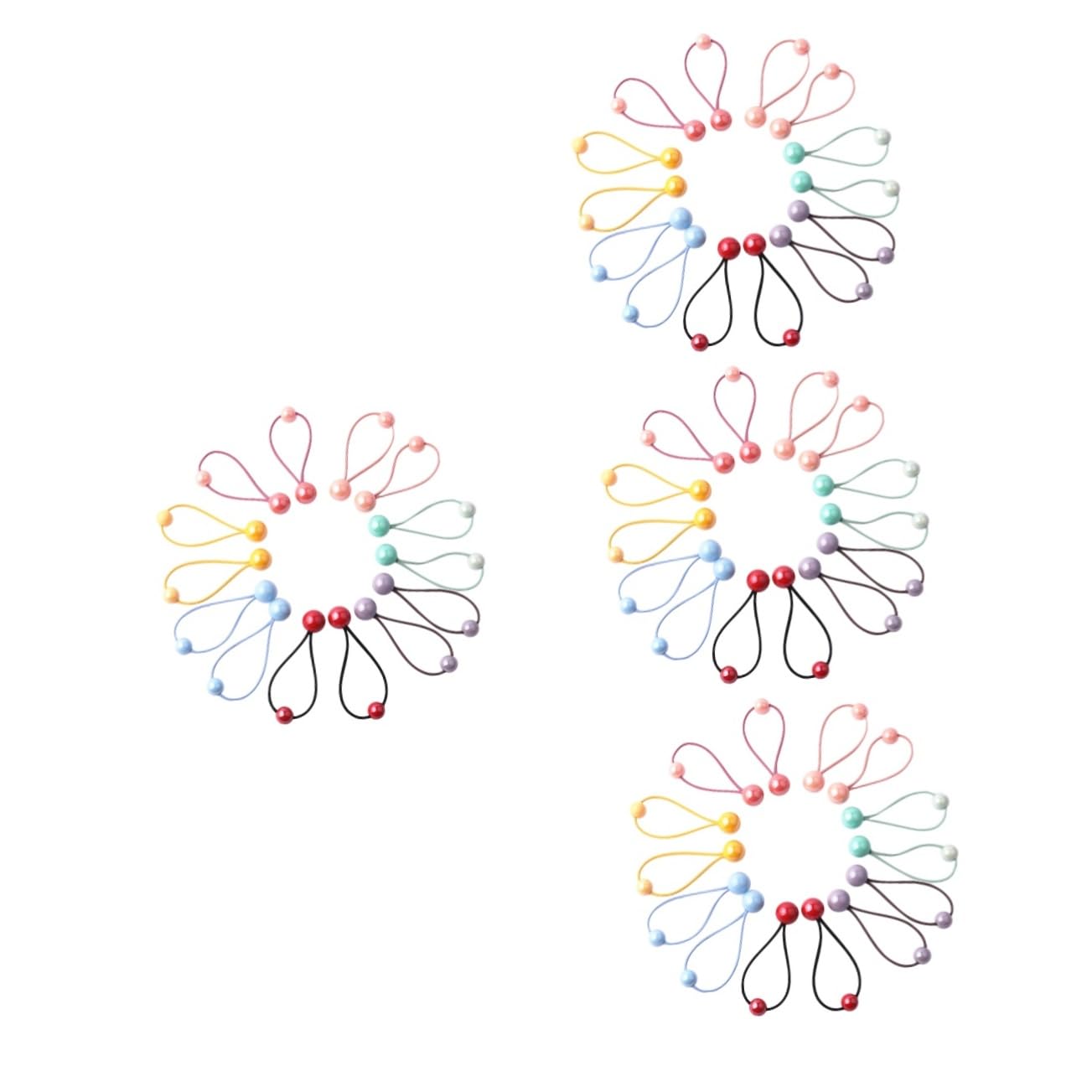 MAGICLULU 28pares Coloridos De Pelo Elásticos Para y Mujeres Accesorios De Cabello Brillantes Para Peinados y Coletas