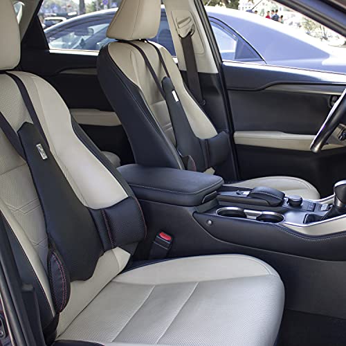 Kulik System - New Lumbar Support For Car - Innovative Car Back Support - Car Seat Cushions For Lower Back - Lower Back Pillow For Car - Patented (Black) #TOP5