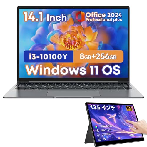 2026 CHUWI�m�[�g�p�\�R�� Office 2024���ڃ��o�C�����j�^�[ 15�C���`�܂� CoreBook i3 14�^ 1920×1080 IPS�t�� 8GB������ / SSD 256GB Win11 �E�F�u�J�����t�� ���^�m�[�gPC �C���e��i3