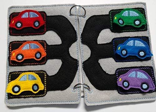 Vista 4 de Learn to Match Car Colors Quiet Book Page for Toddlers