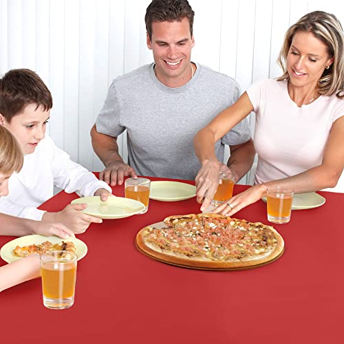 Table Cloth, Red Tablecloths, Plastic Table Cloths For Parties Disposable, 54" X 108" Table Clothes For Rectangle Tables, Disposable Rectangle Table Cloth, Decorative Waterproof Table Cover 3 Pack #TOP3