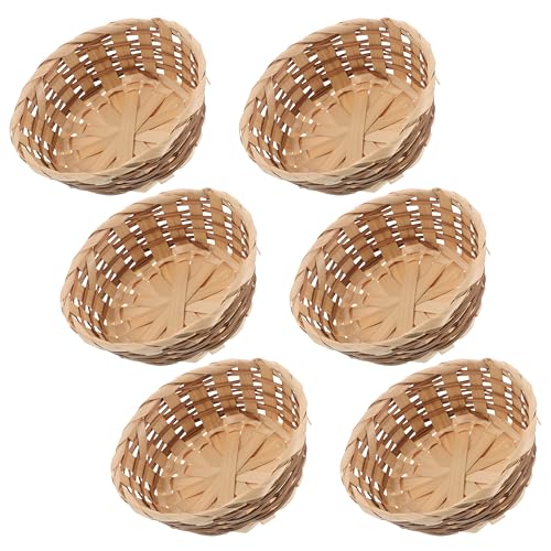 BESPORTBLE 6pcs Versatile Woven Storage for Fruits Vegetables Bread Artisan Crafted Organizer for Kitchen Counter Home Decor