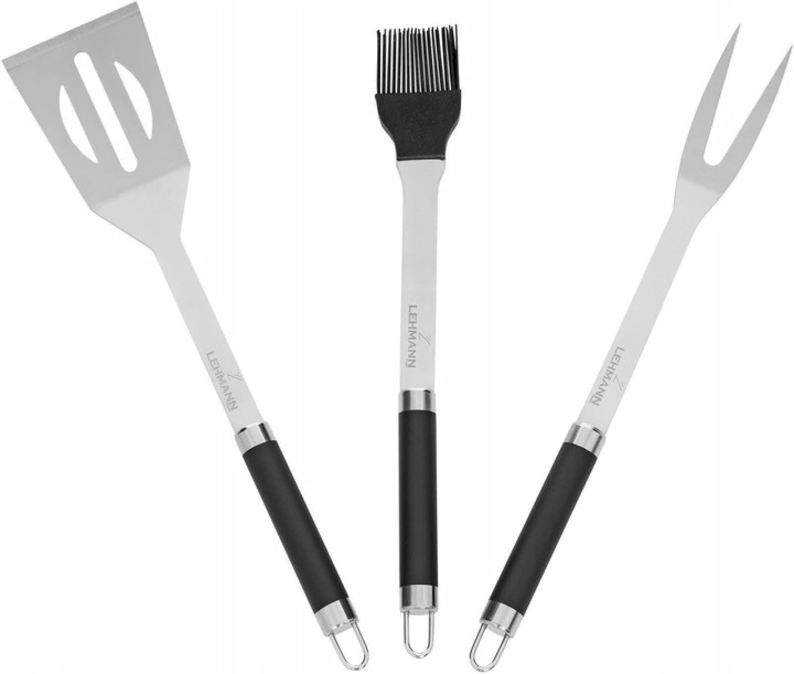 Set di attrezzi da barbecue, 5 pezzi, valigetta in acciaio