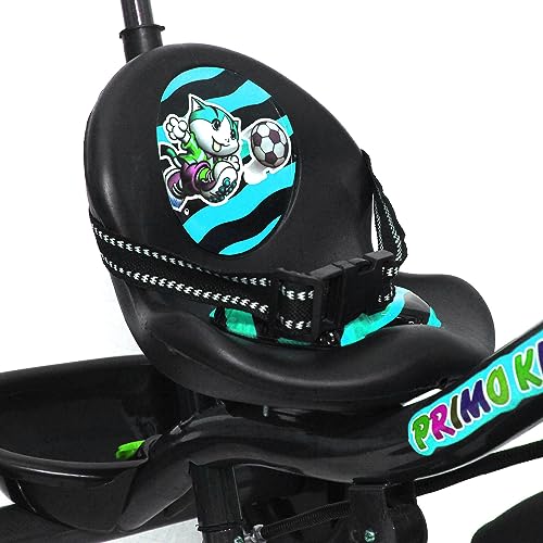 Image of Primo Kid Toys Tricycle for Kids 1 Years+, Plug & Play Tricycle for Kids. Ride on with Safety Seat Belt, Dual Storage Space & Parental Handle.