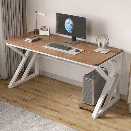 Bureau d'ordinateur en métal table d'écriture grise compacte et robuste 100x60 cm - 2