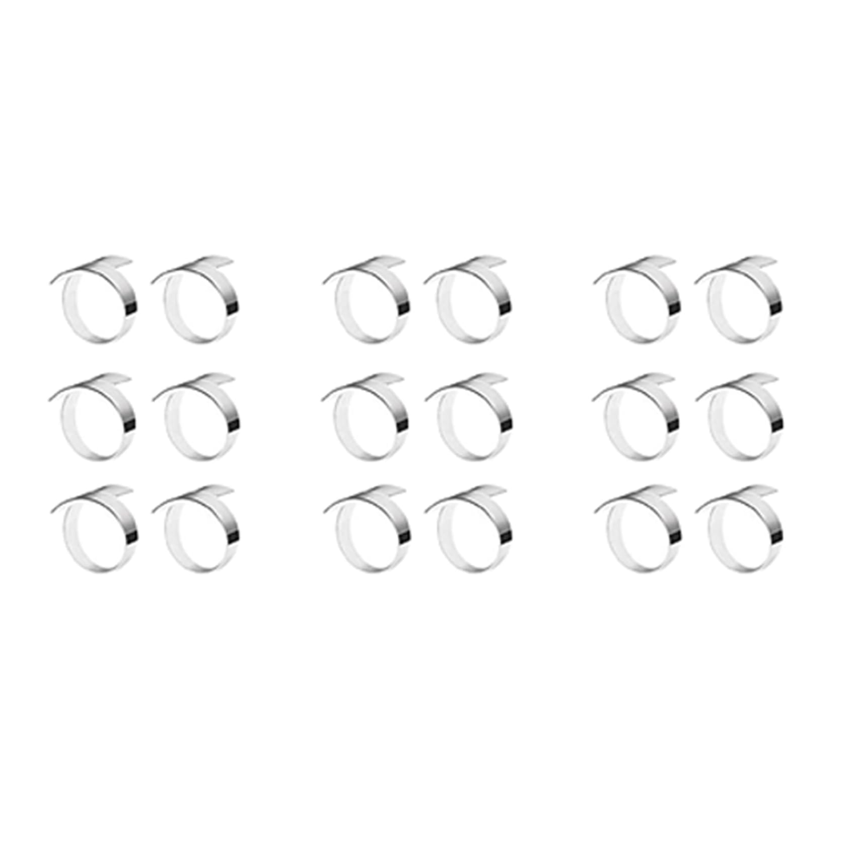 Hndhbfgrt 18 Pcs Napkin Ring,Circle Napkin Holder for Wedding Christmas Party Dinner Table Decor Silver