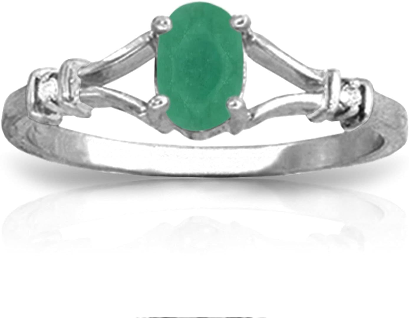 Galaxy Gold GG 14k Gold Ring w/Natural Dimonds and Emerald