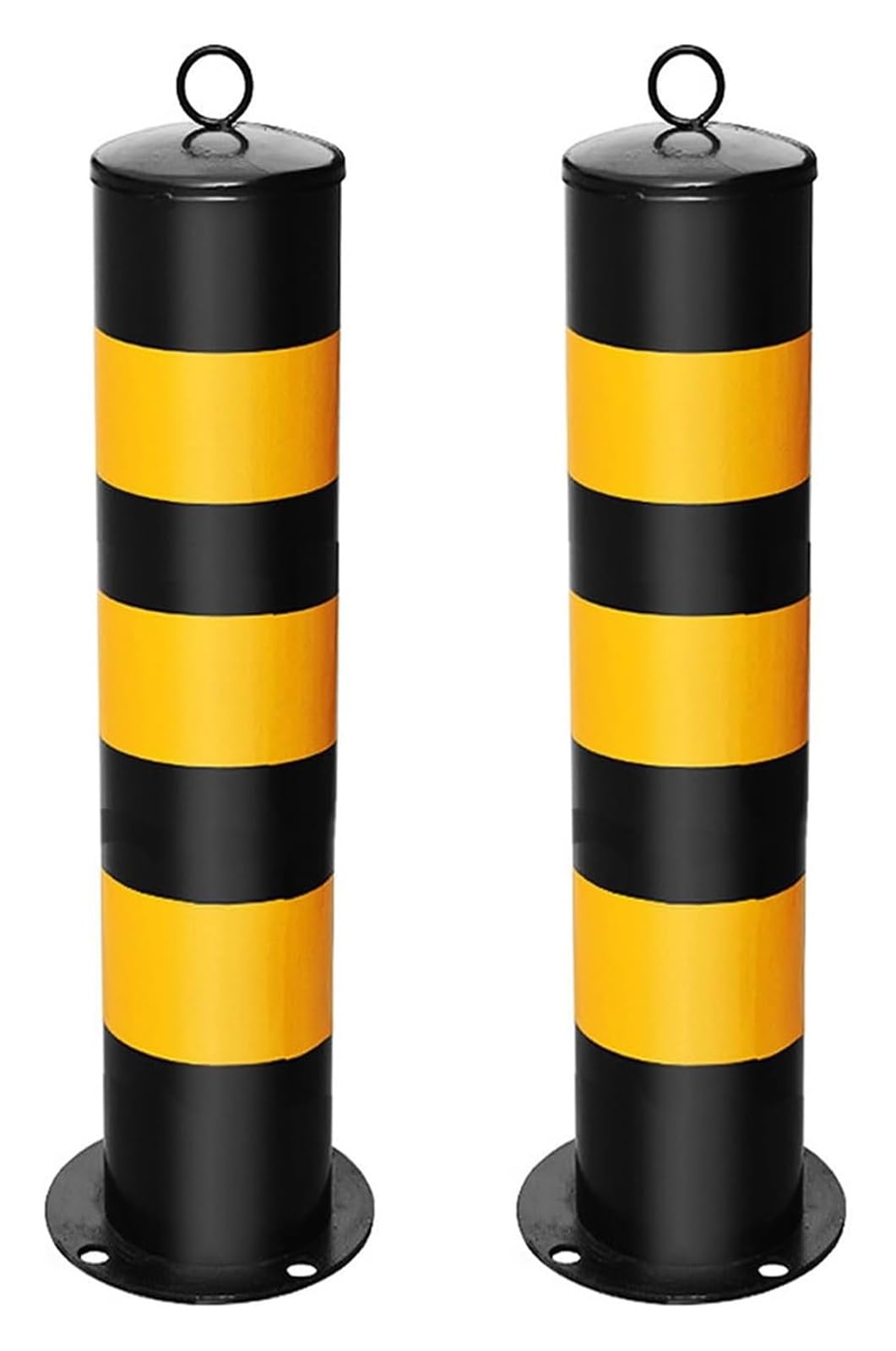 CWCQGH Safety Bollard Steel Bollards Fixable With Anchor Bolts Powder Coat For Traffic Control Driveway Barriers (75cm/30in)