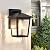 Outdoor Wall Light, Exterior Waterproof Wall Sconce in Black, Anti-Rust Outdoor Light Fixture with Water Glass, Modern Outdoor Wall Lantern for House Balcony Entryway Garage