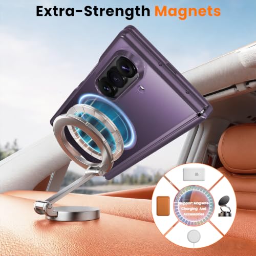 Image of WRJ for Samsung Galaxy Z Fold 8 Ultra Case Built-in Screen Protector,Purple