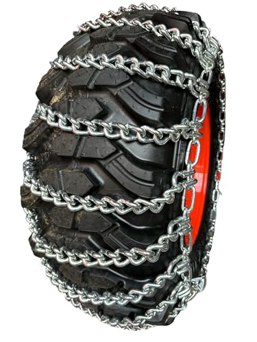 TireChain.com 9.5-28, 360/70R20, 11.2-24, 380/70R20, 15-19.5, 340/80R18, 355/80R20 Tractor Tire Chains set of 2
