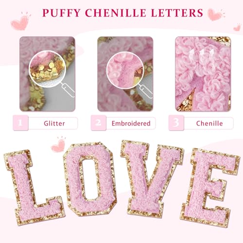 Image of COSHAYSOO Initial Wallet RFID Small Bifold Slim Letter Wallet for Women Teenager Girls Travel Daily Necessities Credit Cards Money Cash Coin Organizer, Pink Chenille, Compact, D