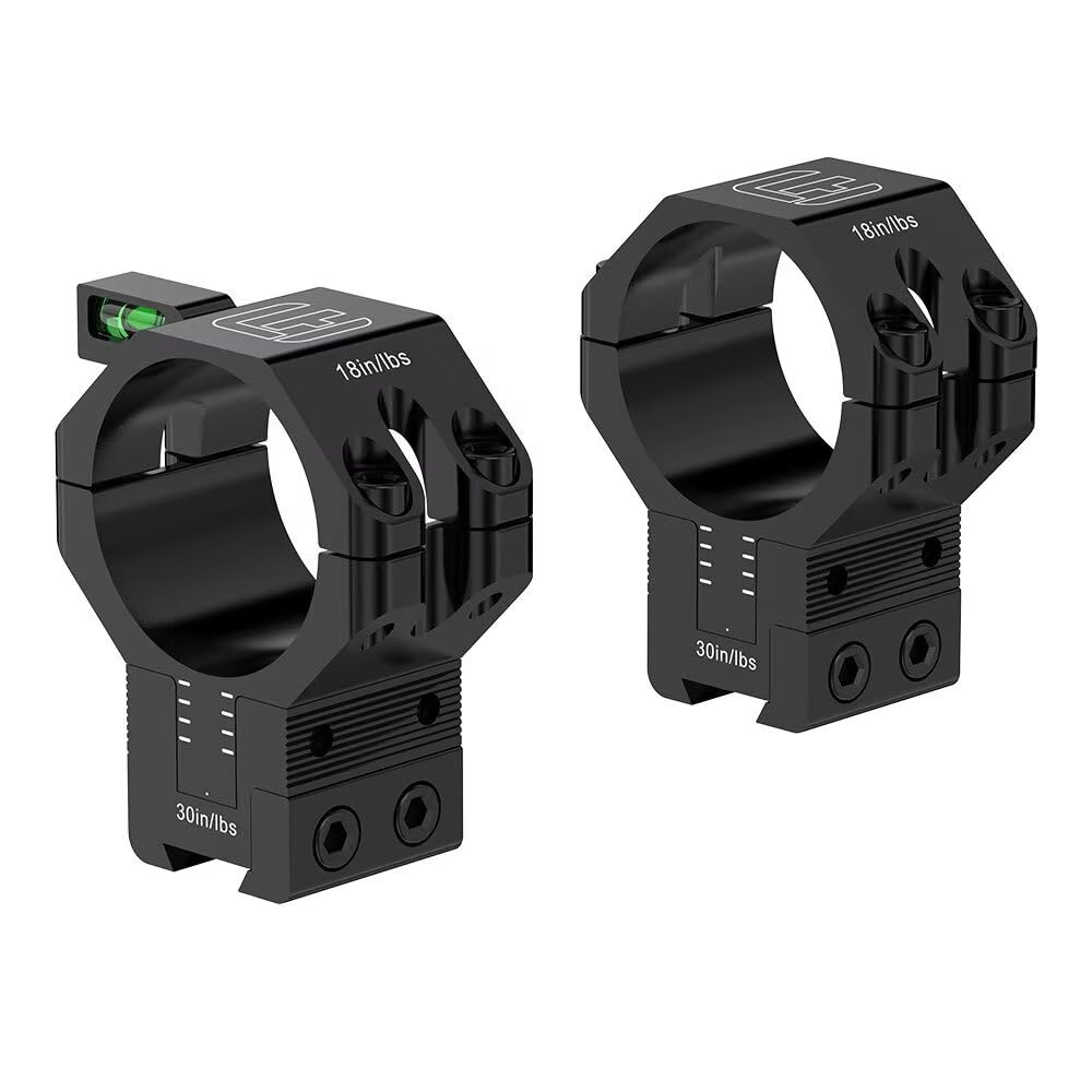 WestHunter Optics – Anneaux de précision à queue d'aronde de 11 mm avec réglage de 120 MOA, tube de 2,5 cm 30 mm 34 mm réglable en hauteur avec niveau à bulle